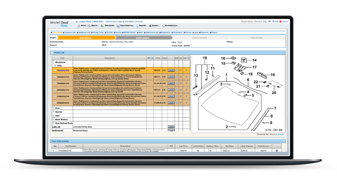 Point-of-Sale Mitchell Cloud Glass Laptop